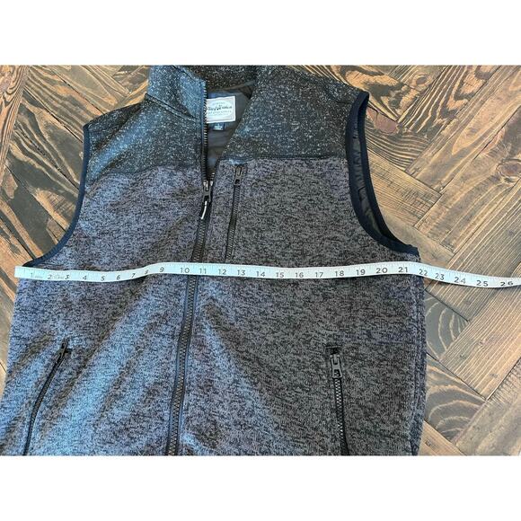 Hiking Vest Men Large Full Zip Knit Black Aztec Cowboy Western Outdoor Camping - Picture 4 of 8